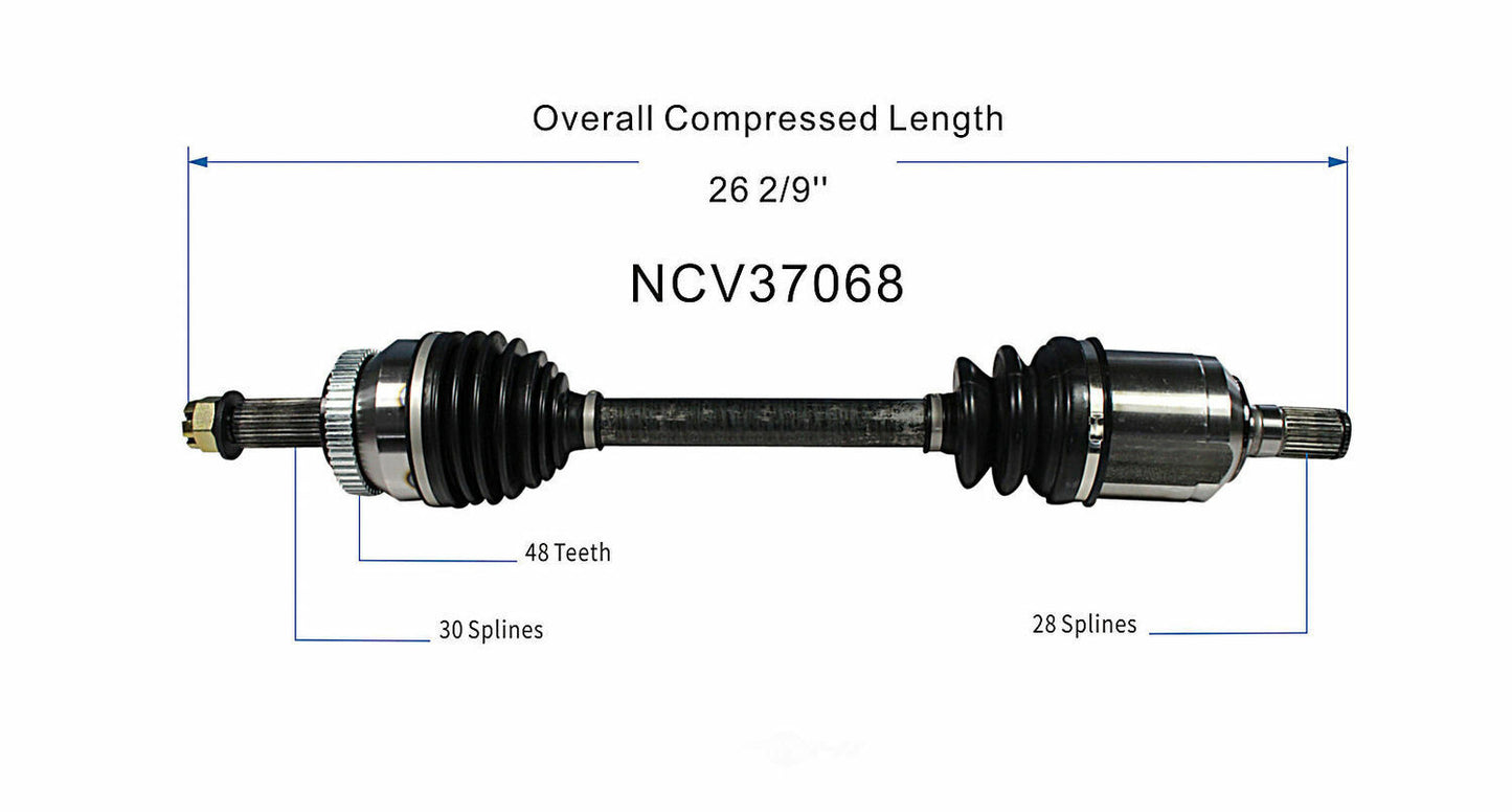 GSP North America NCV37068 CV Axle Assembly