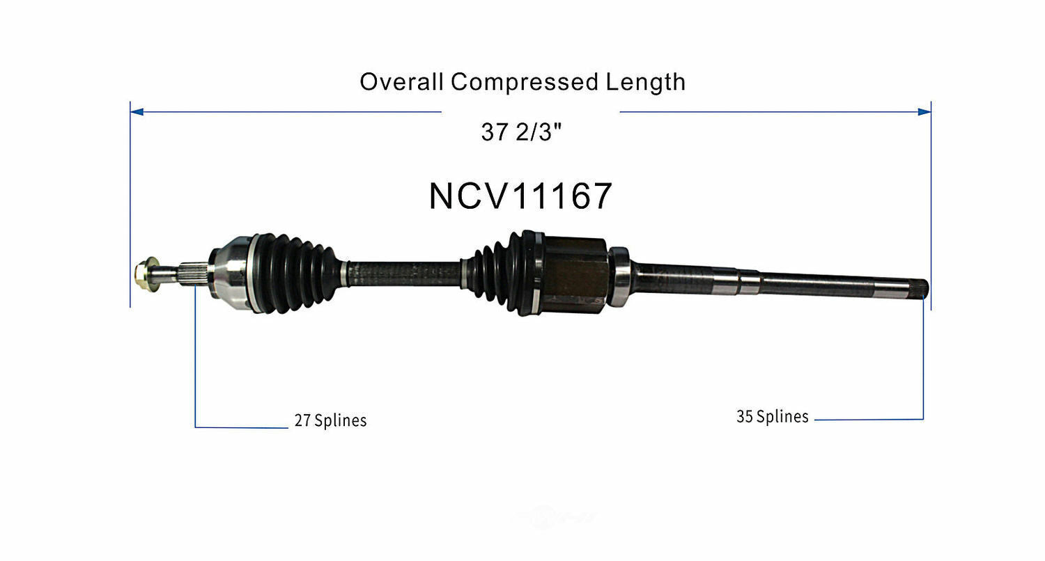 GSP North America NCV11167 CV Axle Assembly