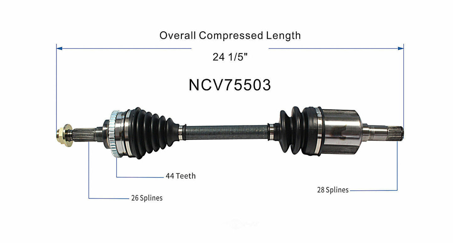 GSP North America NCV75503 CV Axle Assembly
