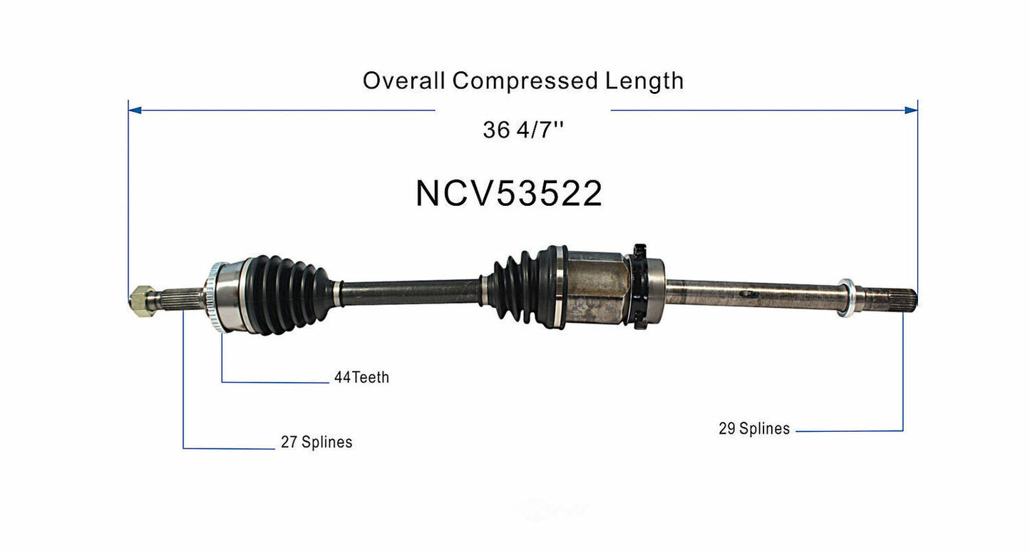 GSP North America NCV53522 CV Axle Assembly