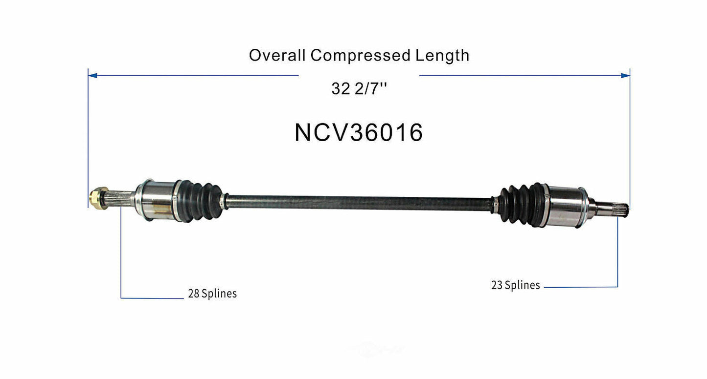 GSP North America NCV36016 CV Axle Assembly