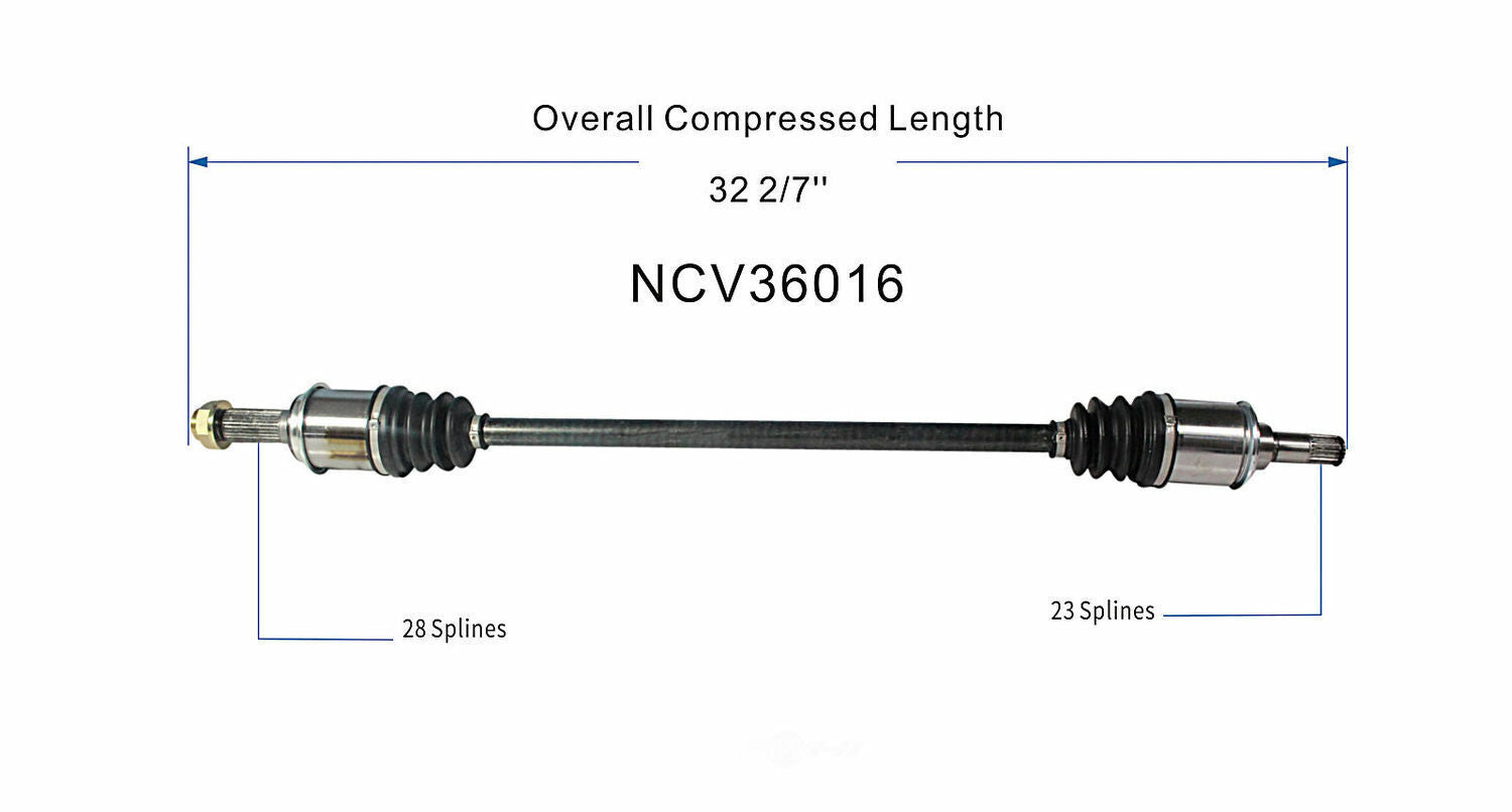 GSP North America NCV36016 CV Axle Assembly