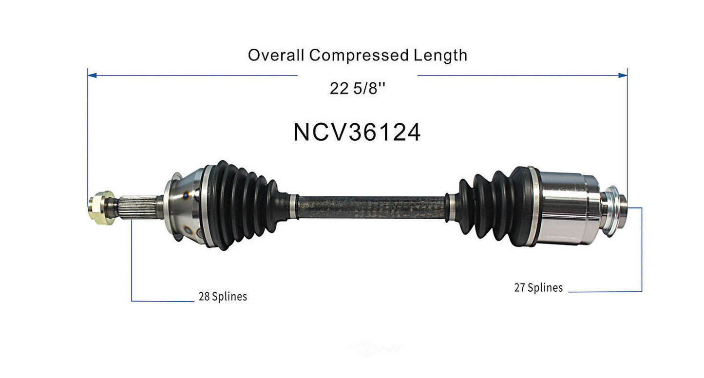 GSP North America NCV36124 CV Axle Assembly