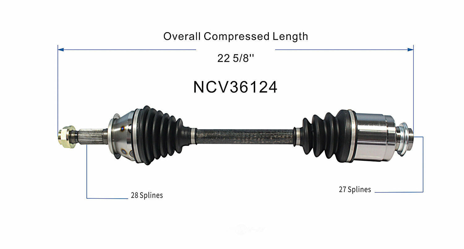 GSP North America NCV36124 CV Axle Assembly