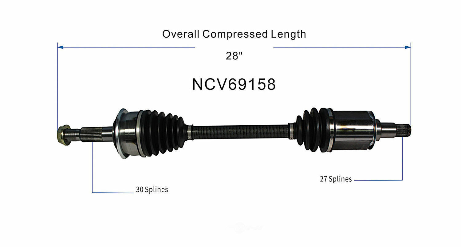 GSP North America NCV69158 CV Axle Assembly