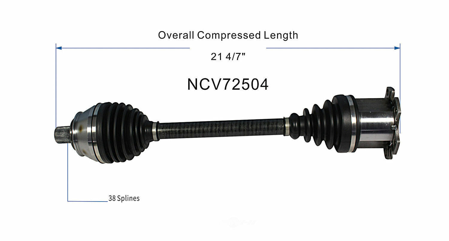 GSP North America NCV72504 CV Axle Assembly