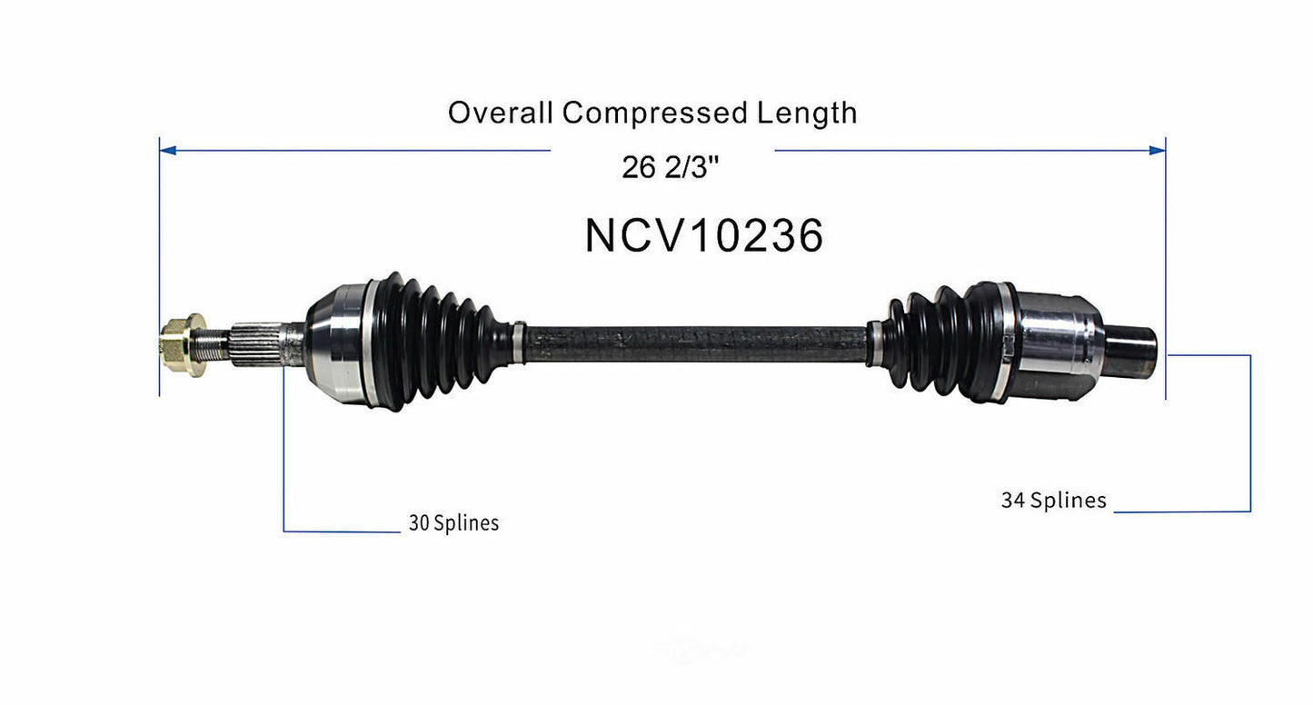 GSP North America NCV10236 CV Axle Assembly