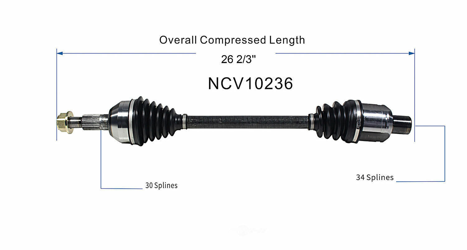 GSP North America NCV10236 CV Axle Assembly
