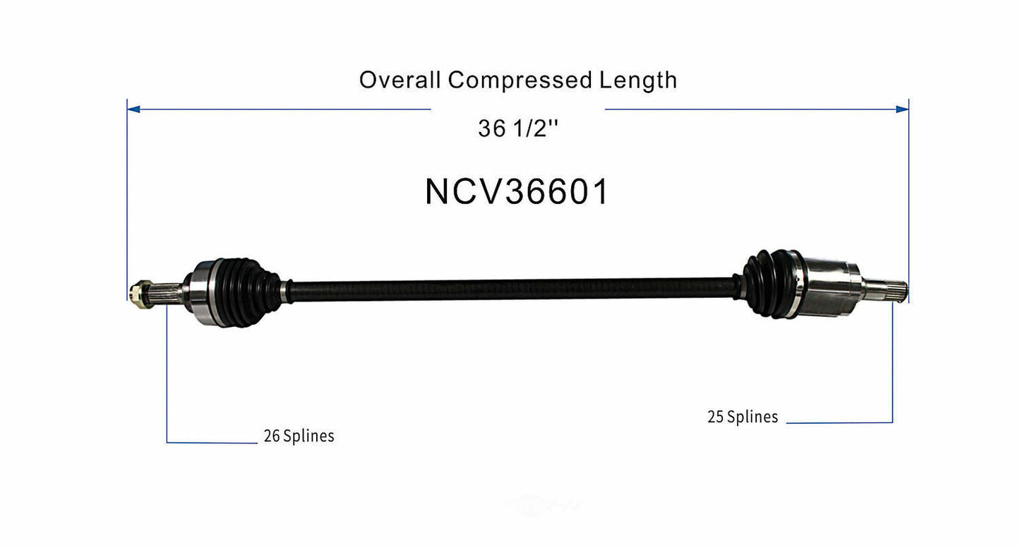 GSP North America NCV36601 CV Axle Assembly