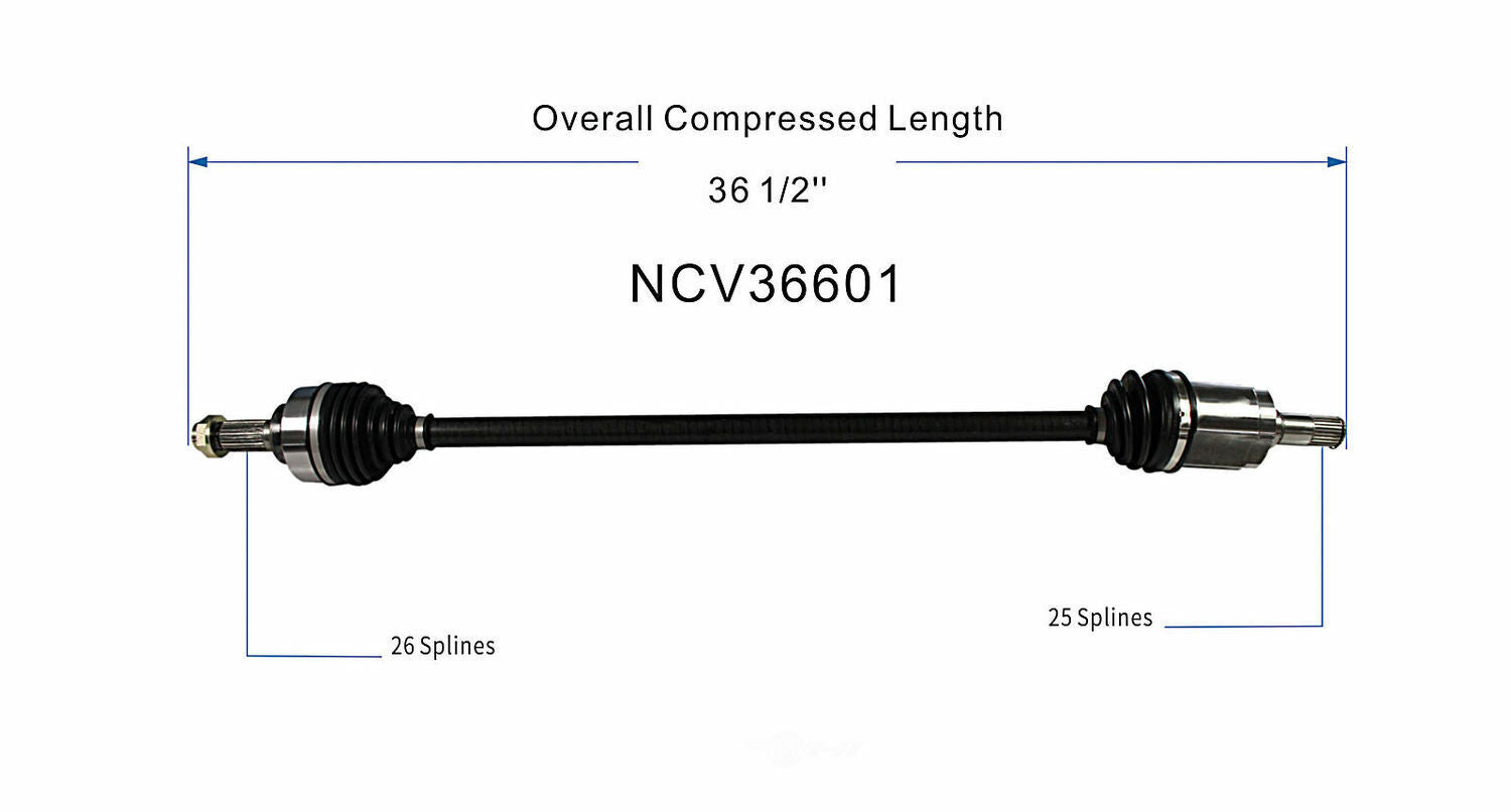 GSP North America NCV36601 CV Axle Assembly