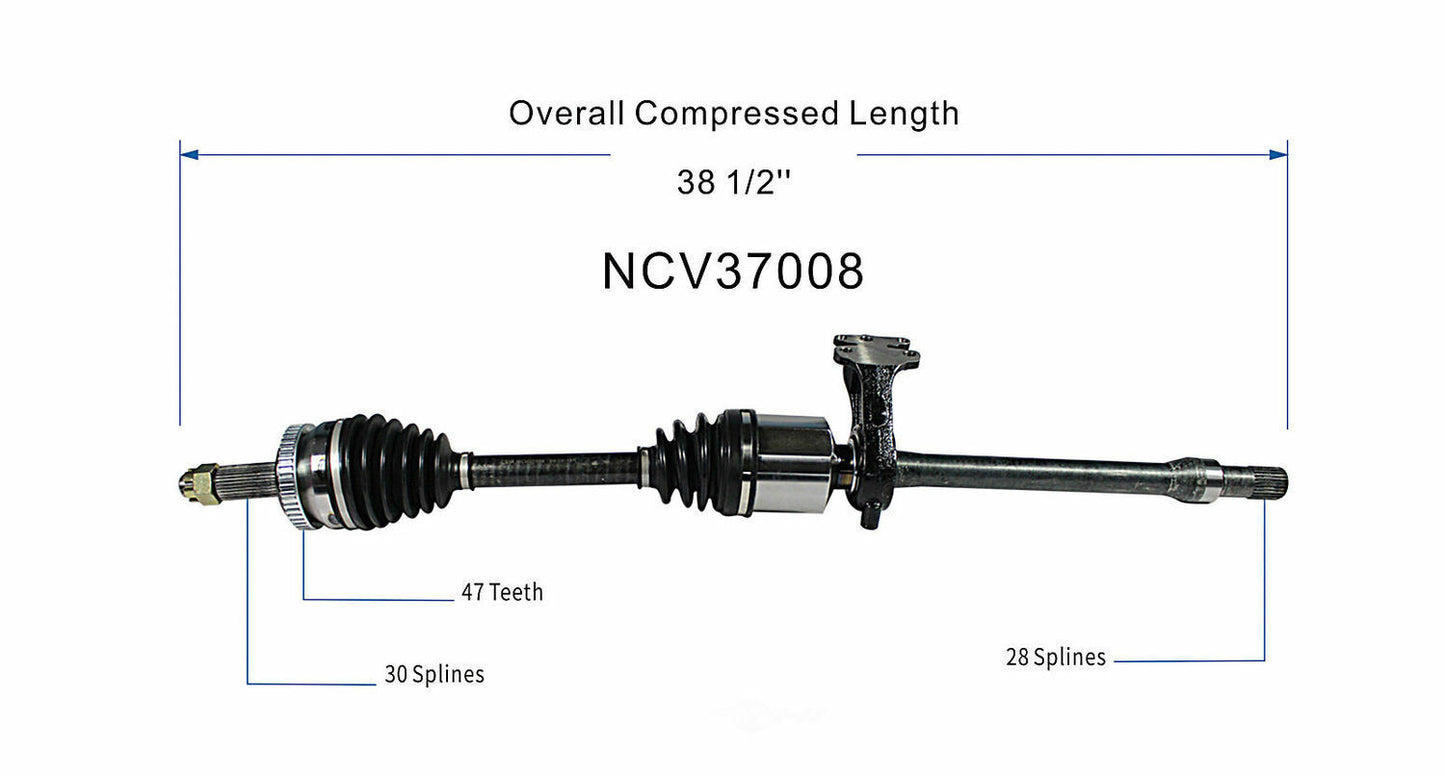 GSP North America NCV37008 CV Axle Assembly