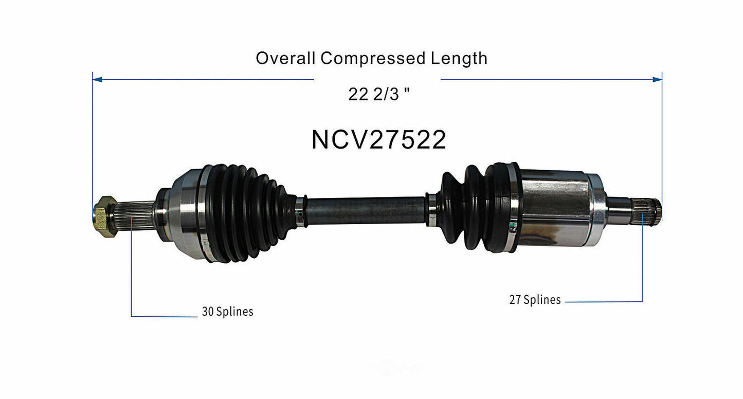 GSP North America NCV27522 CV Axle Assembly