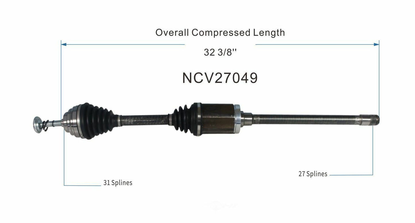 GSP North America NCV27049 CV Axle Assembly