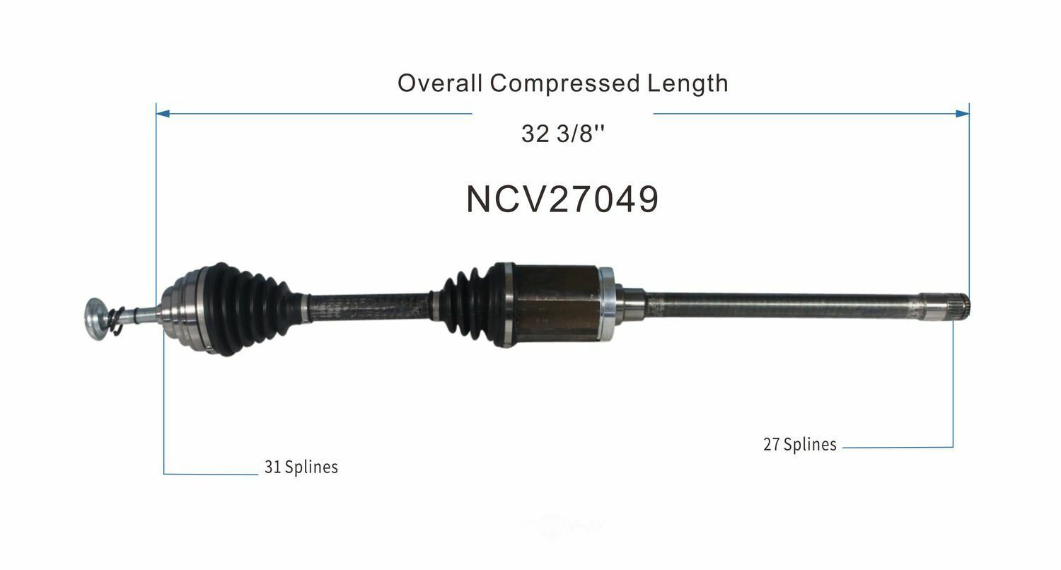 GSP North America NCV27049 CV Axle Assembly