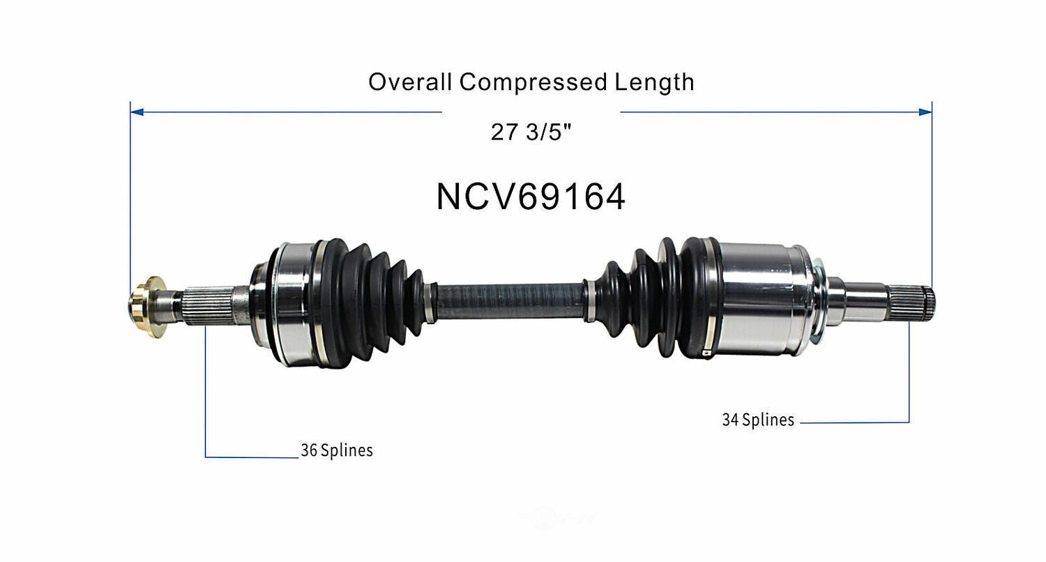 GSP North America NCV69164 CV Axle Assembly