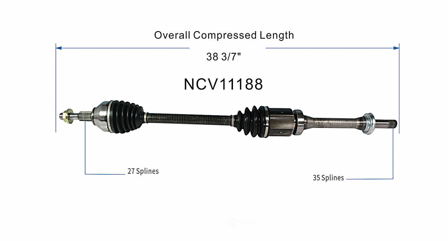 GSP North America NCV11188 CV Axle Assembly