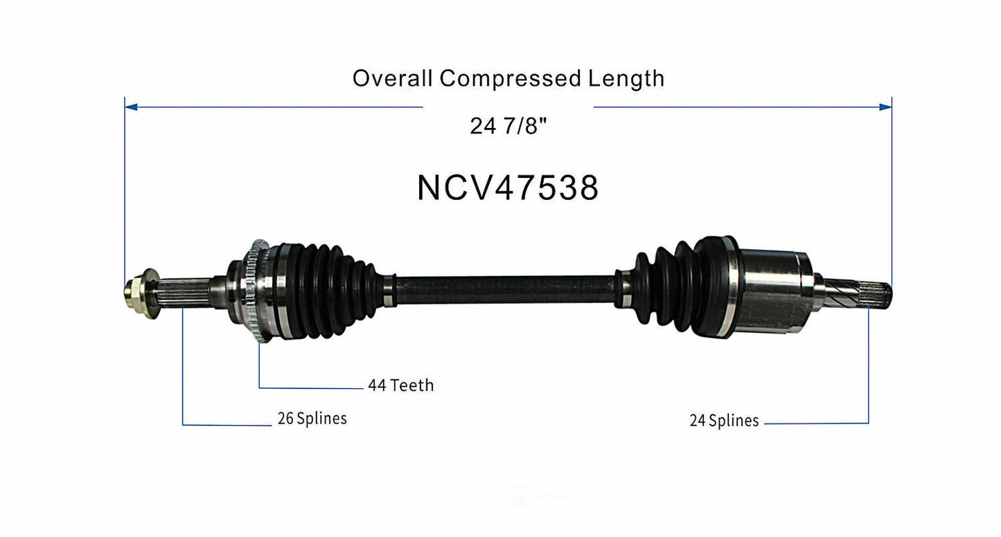 GSP North America NCV47538 CV Axle Assembly