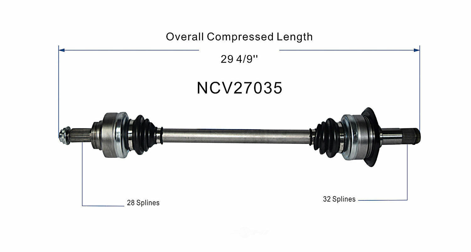 GSP North America NCV27035 CV Axle Assembly