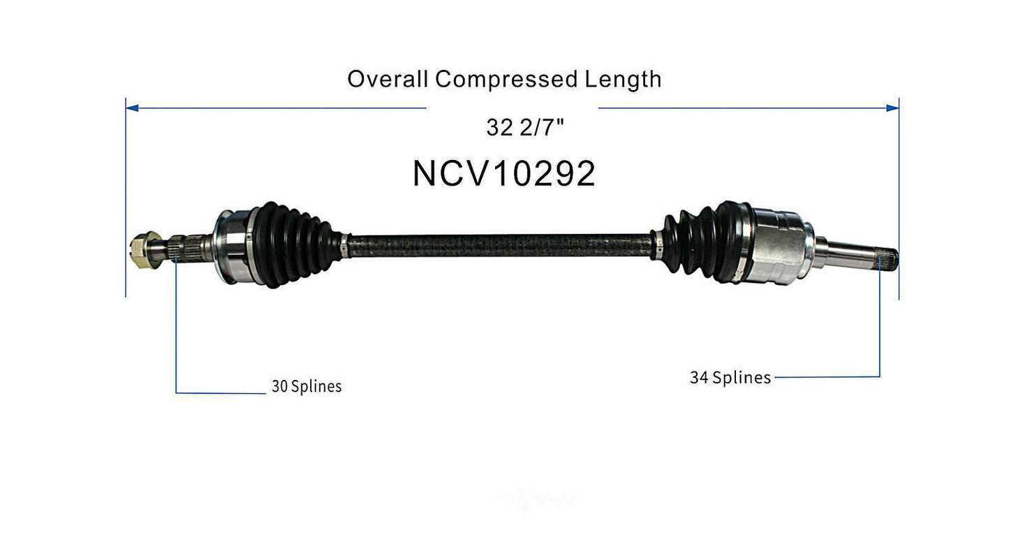 GSP North America NCV10292 CV Axle Assembly