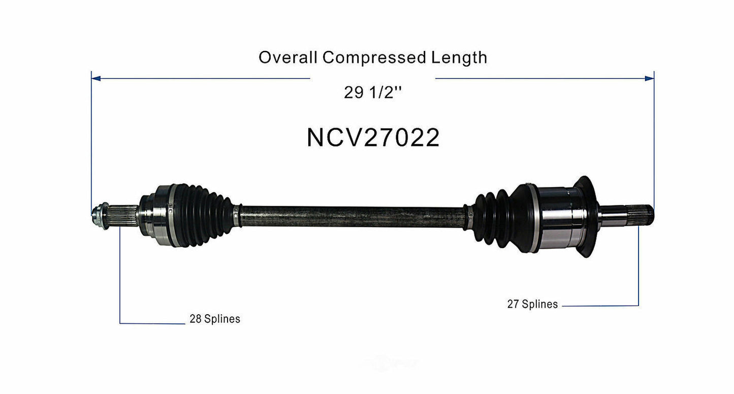 GSP North America NCV27022 CV Axle Assembly