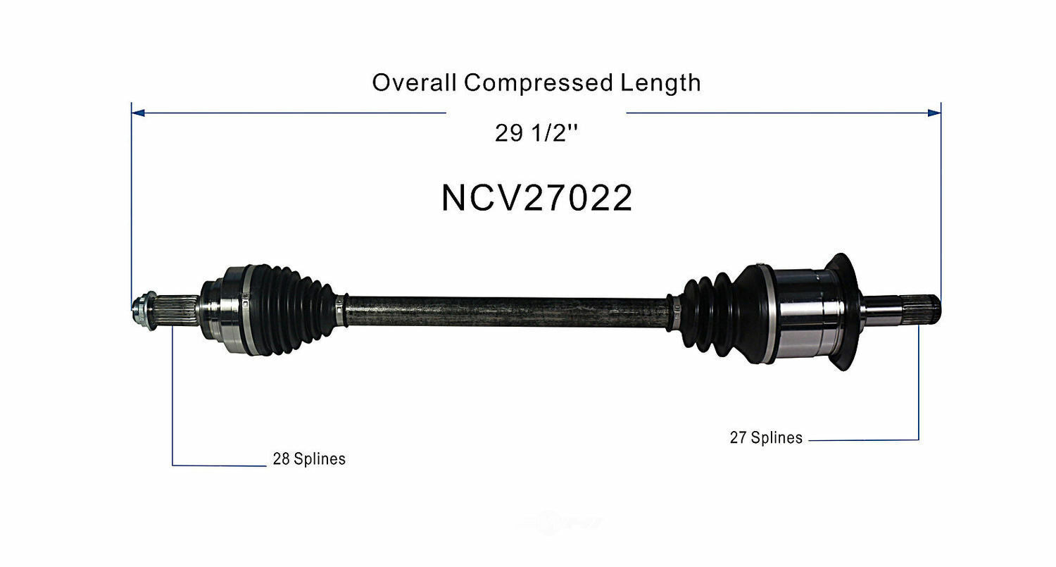 GSP North America NCV27022 CV Axle Assembly