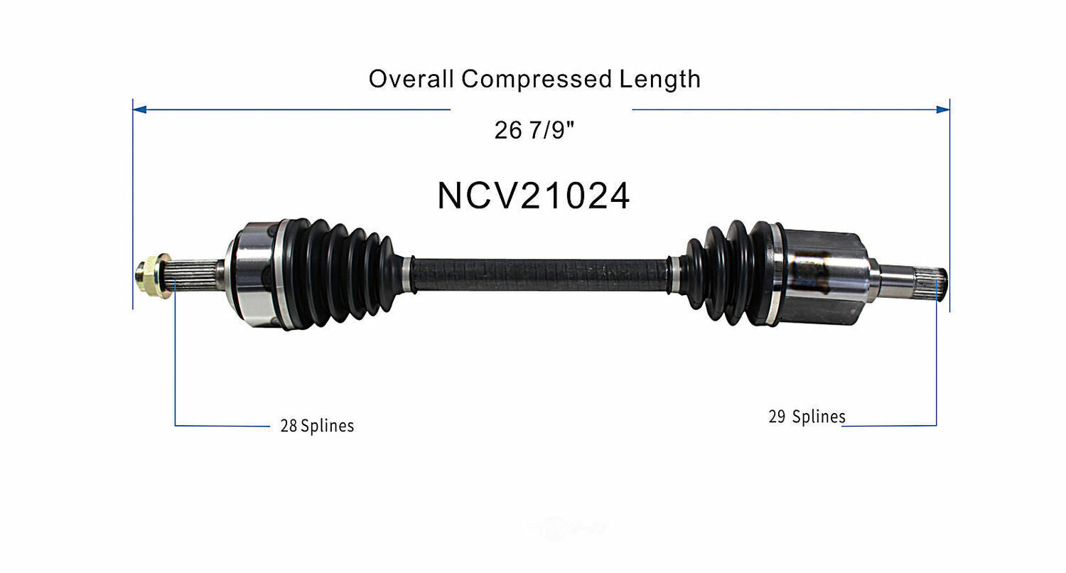 GSP North America NCV21024 CV Axle Assembly
