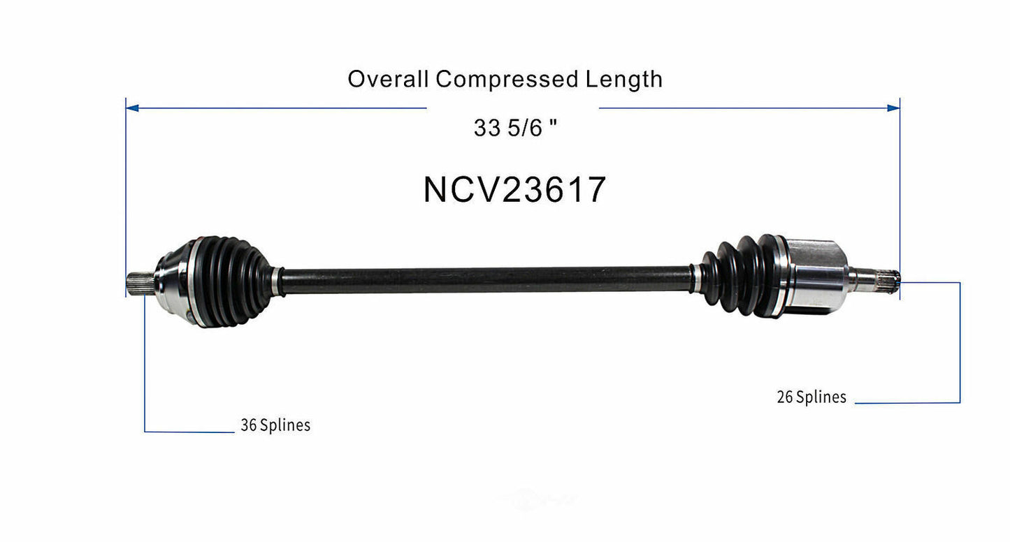 GSP North America NCV23617 CV Axle Assembly