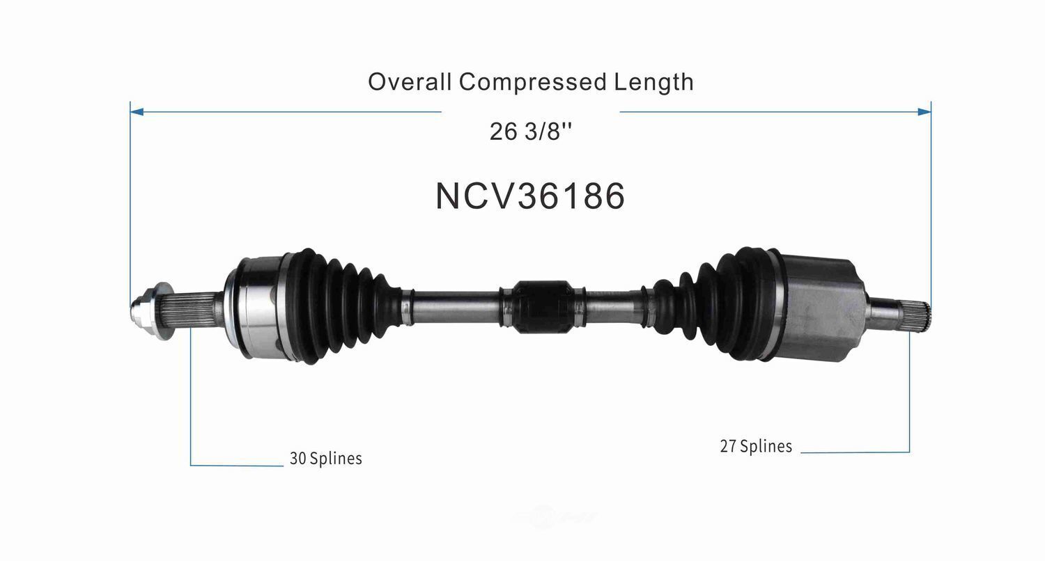 GSP North America NCV36186 CV Axle Assembly