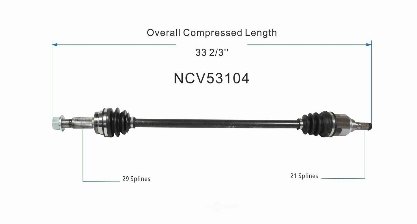 GSP North America NCV53104 CV Axle Assembly