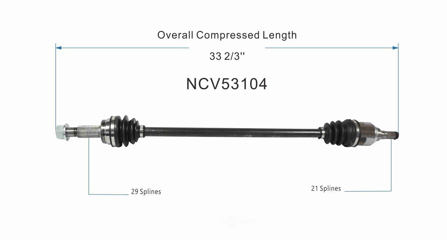 GSP North America NCV53104 CV Axle Assembly