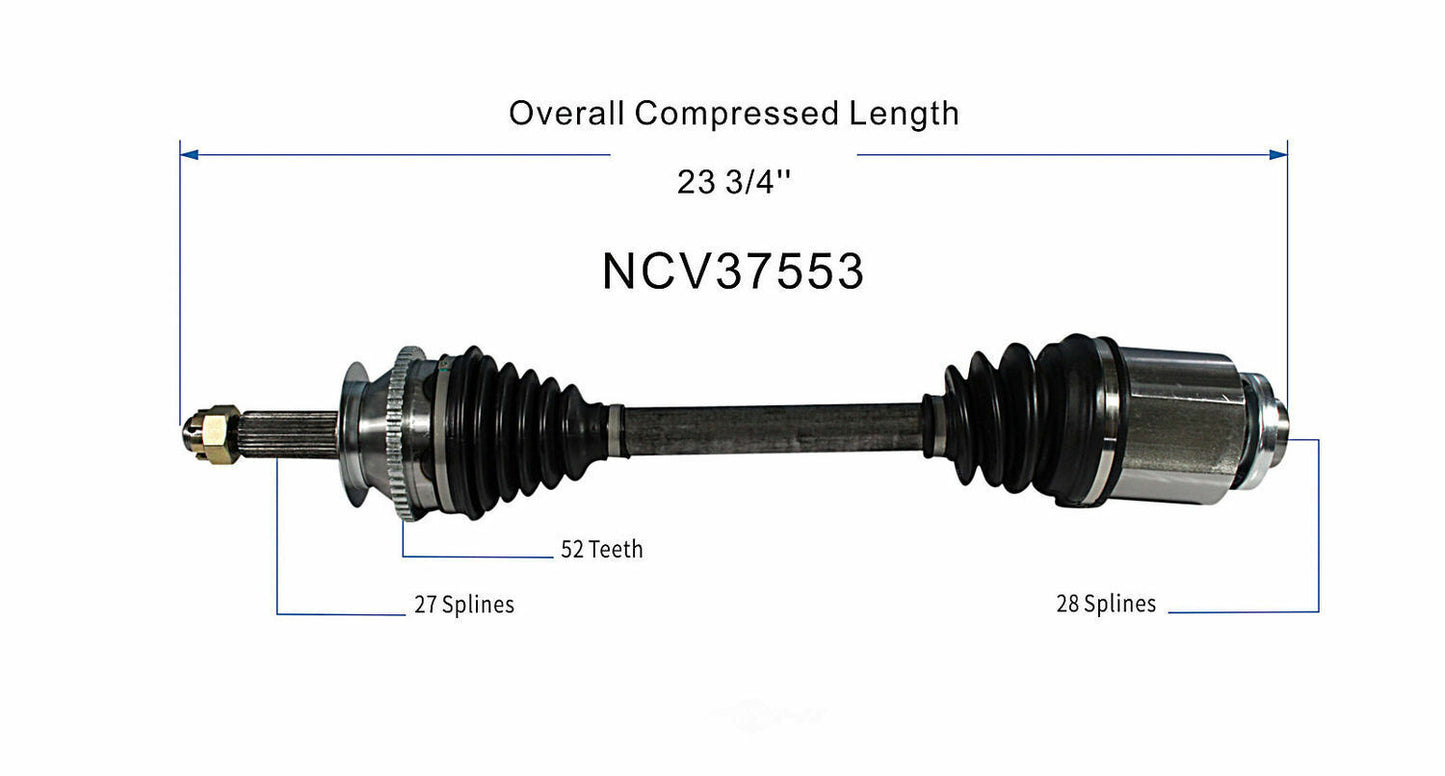GSP North America NCV37553 CV Axle Assembly
