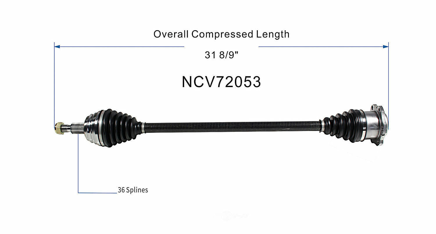 GSP North America NCV72053 CV Axle Assembly