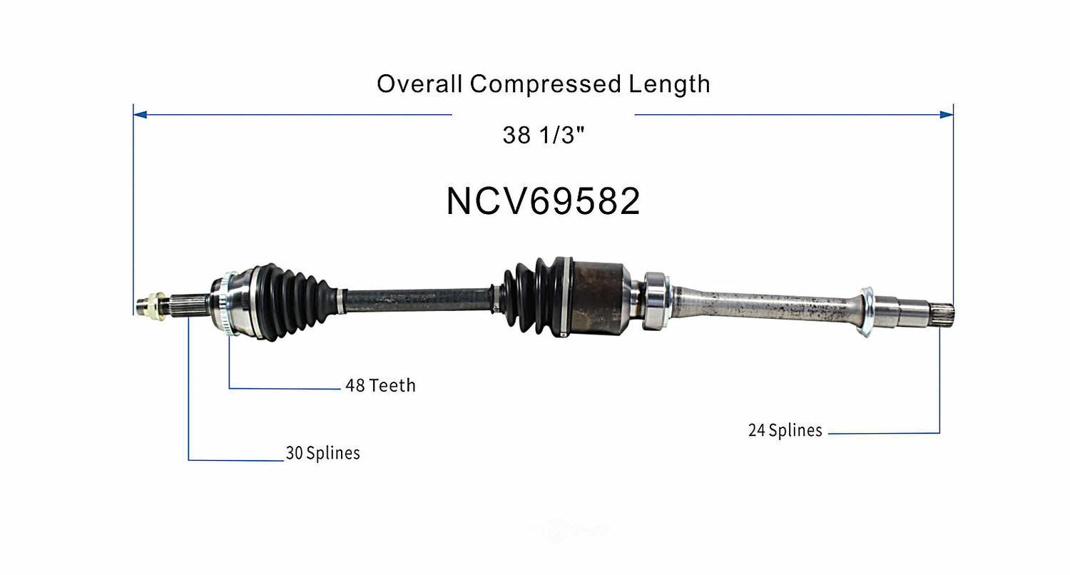 GSP North America NCV69582 CV Axle Assembly