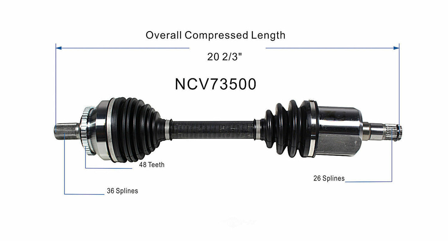 GSP North America NCV73500 CV Axle Assembly