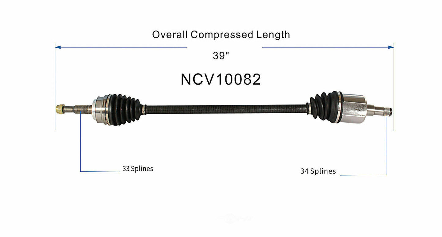 GSP North America NCV10082 CV Axle Assembly