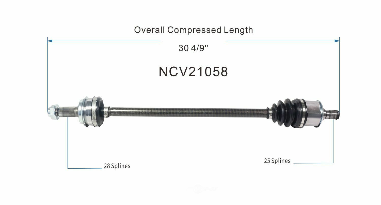 GSP North America NCV21058 CV Axle Assembly