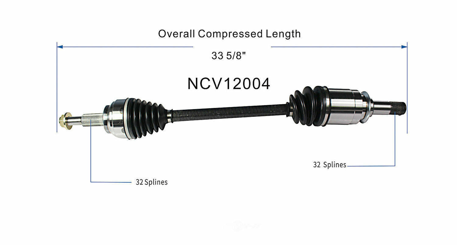 GSP North America NCV12004 CV Axle Assembly