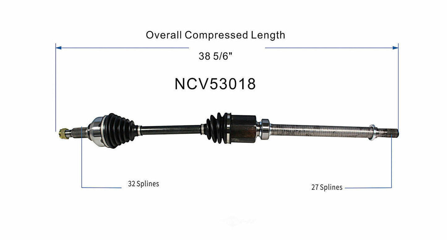 GSP North America NCV53018 CV Axle Assembly