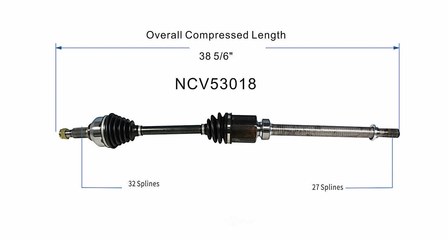 GSP North America NCV53018 CV Axle Assembly
