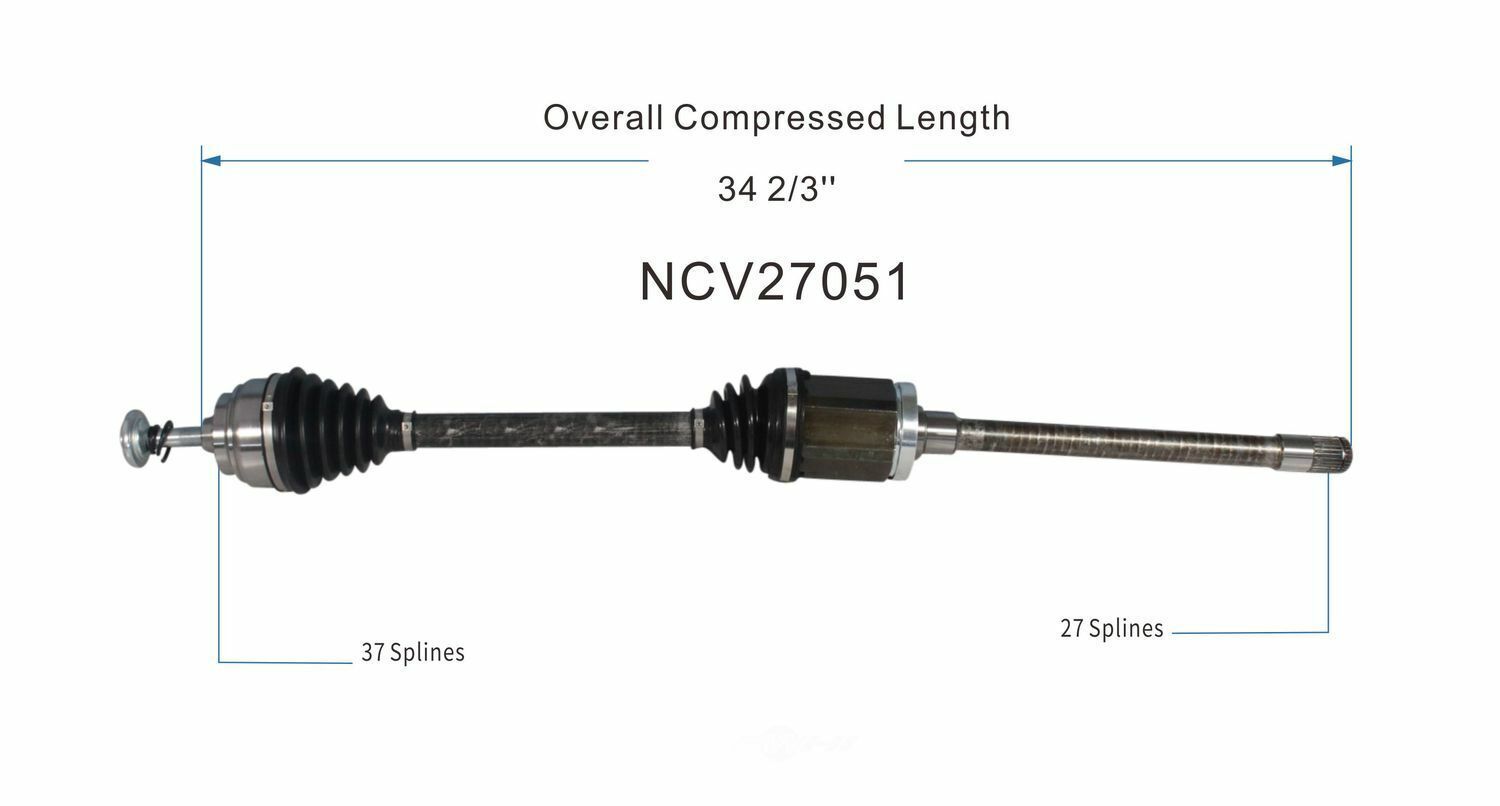 GSP North America NCV27051 CV Axle Assembly