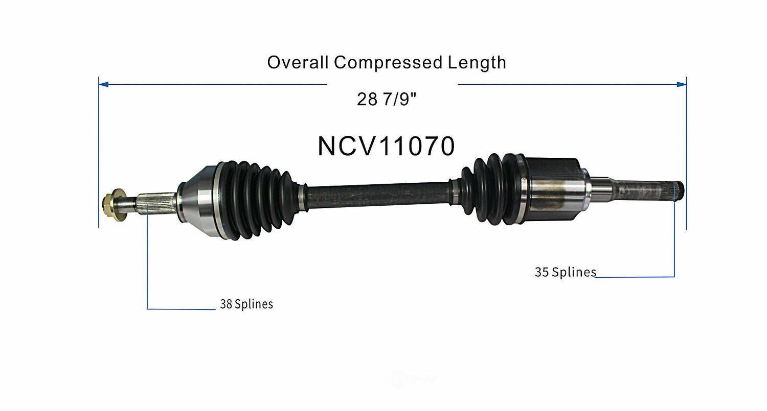 GSP North America NCV11070 CV Axle Assembly