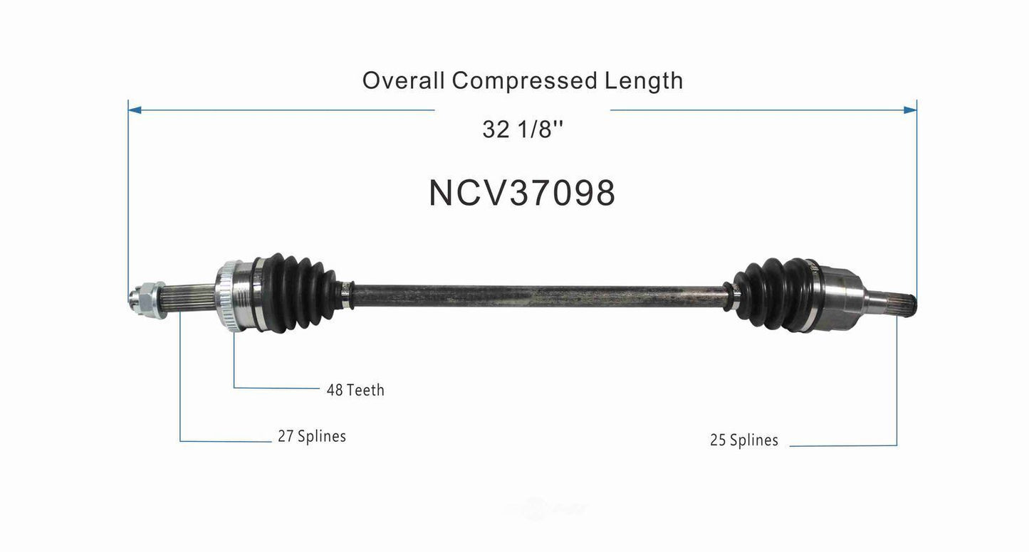 GSP North America NCV37098 CV Axle Assembly