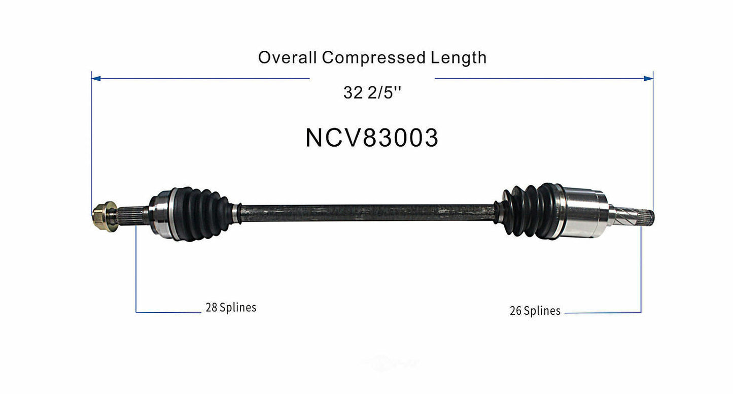 GSP North America NCV83003 CV Axle Assembly