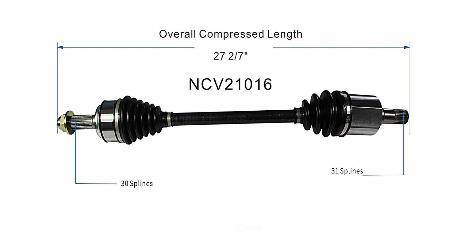 GSP North America NCV21016 CV Axle Assembly