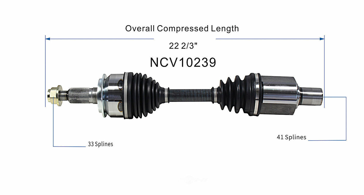 GSP North America NCV10239 CV Axle Assembly