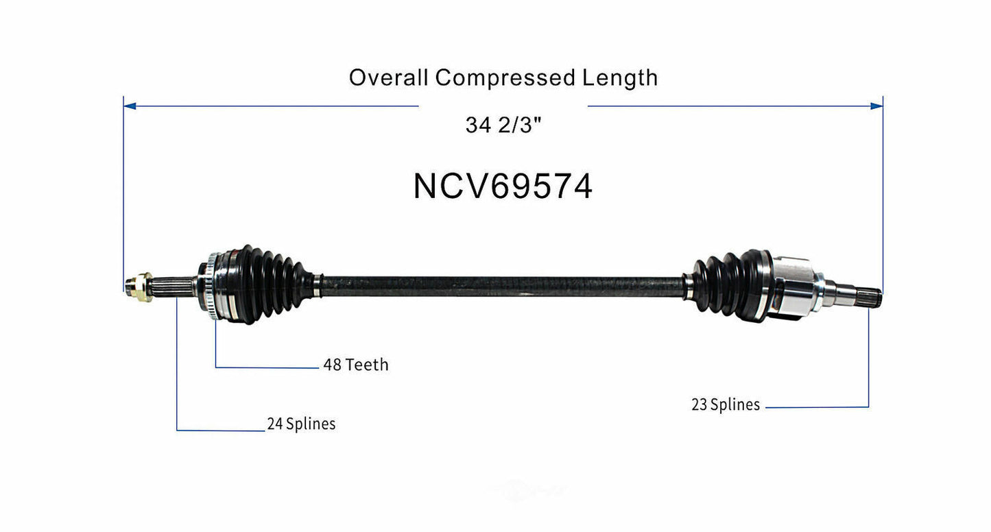 GSP North America NCV69574 CV Axle Assembly