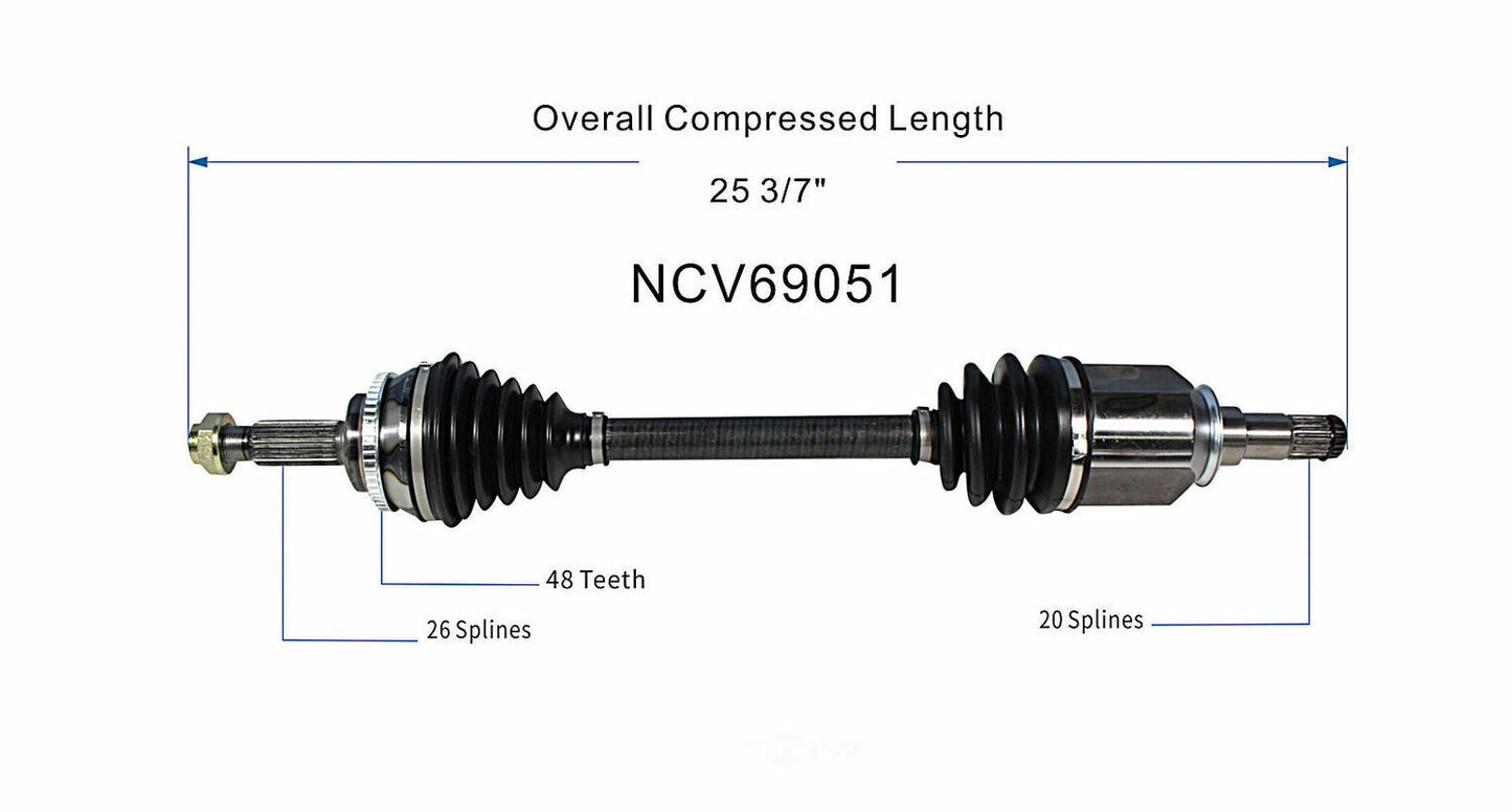 GSP North America NCV69051 CV Axle Assembly