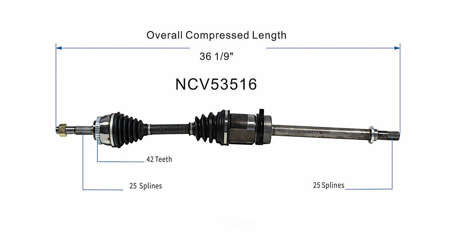 GSP North America NCV53516 CV Axle Assembly