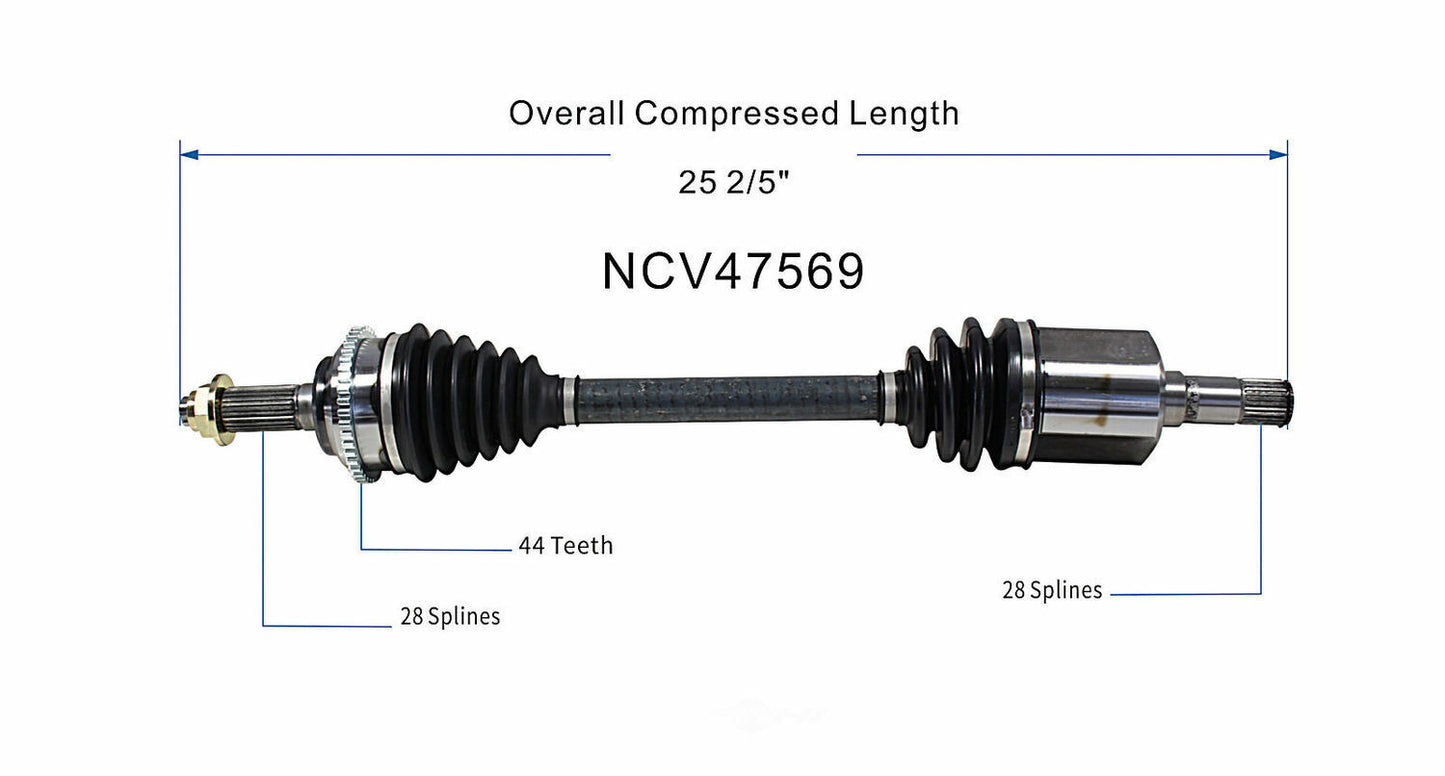 GSP North America NCV47569 CV Axle Assembly