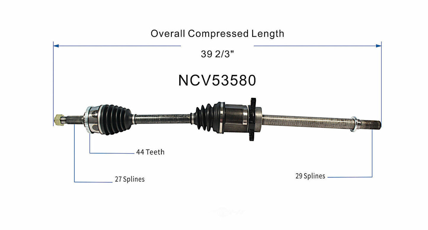 GSP North America NCV53580 CV Axle Assembly